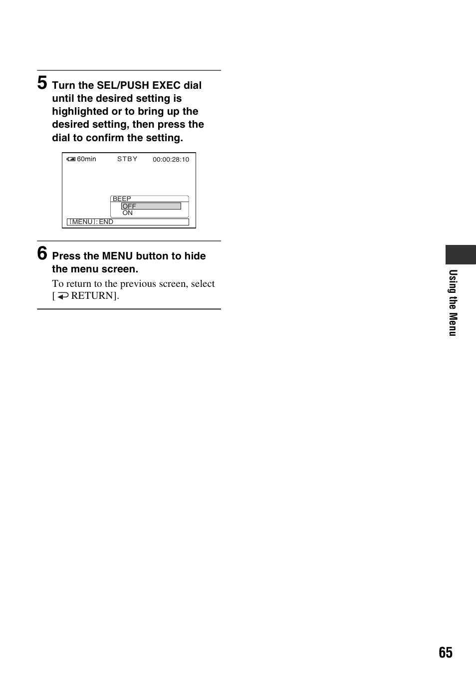 Sony HVR-Z7E/Z7P User Manual | Page 65 / 146