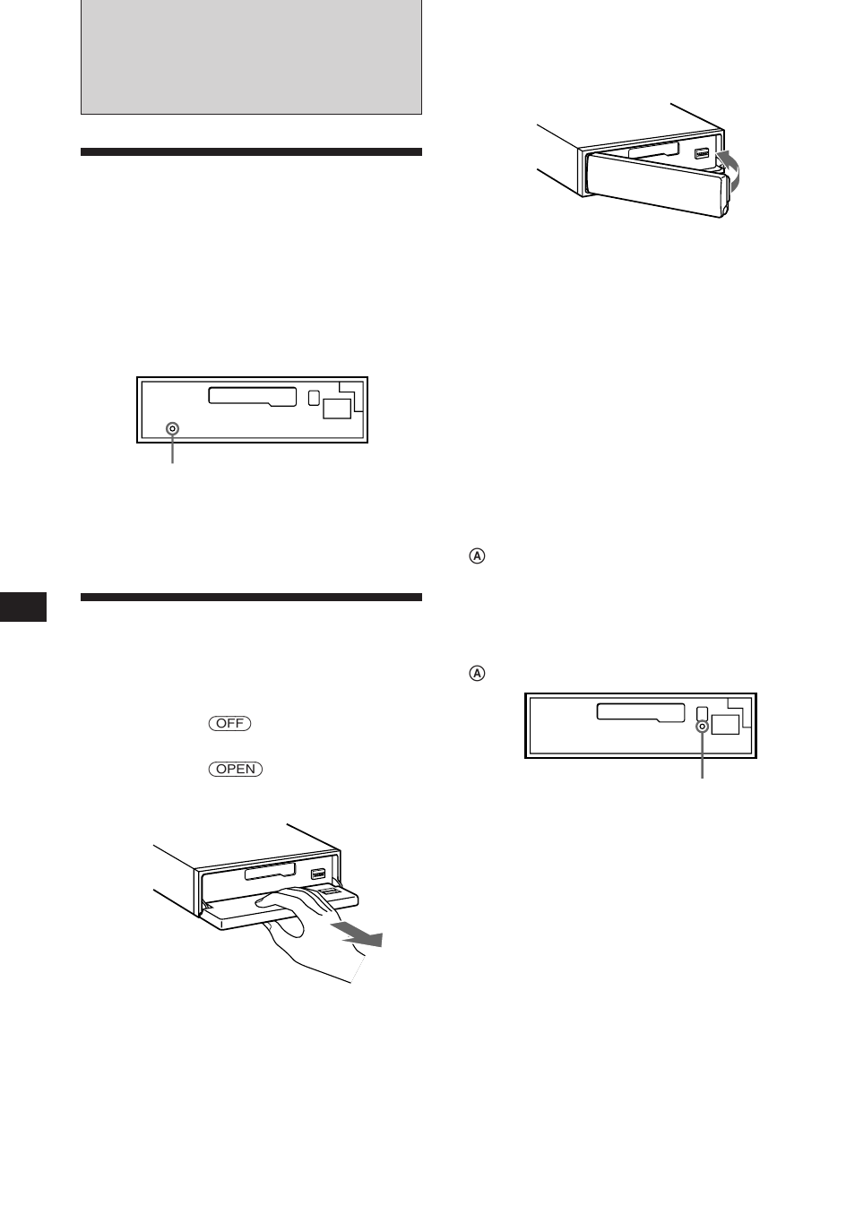 Como começar, Reinicializar o aparelho, Retirar o painel frontal | Sony XR-C850RDS User Manual | Page 106 / 140