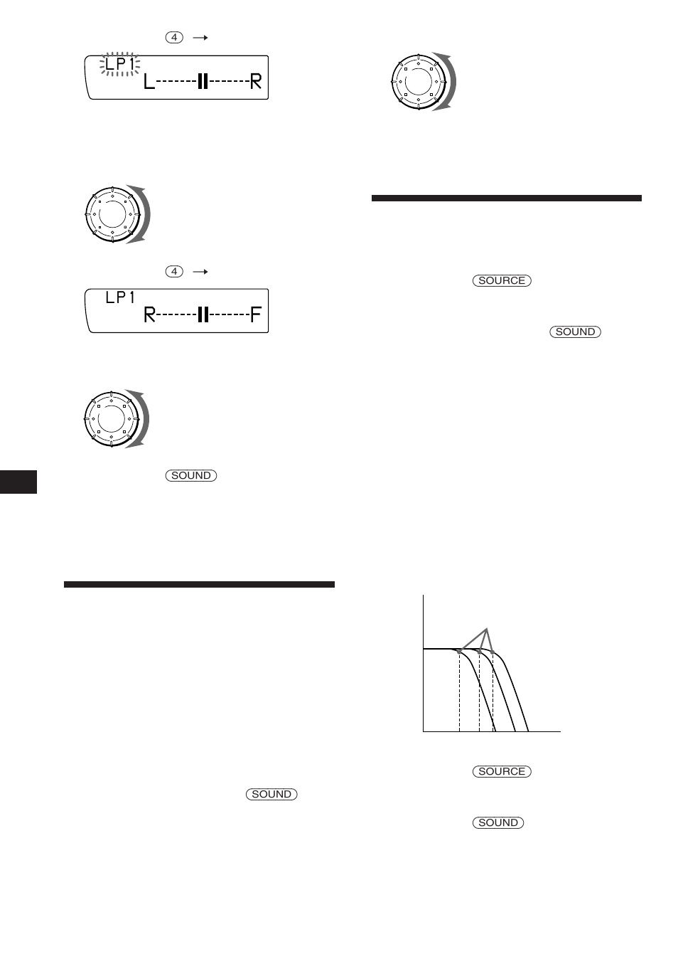 Regular o volume de som do(s) sub woofers, Regular o fader (fad) | Sony XR-C850RDS User Manual | Page 128 / 140