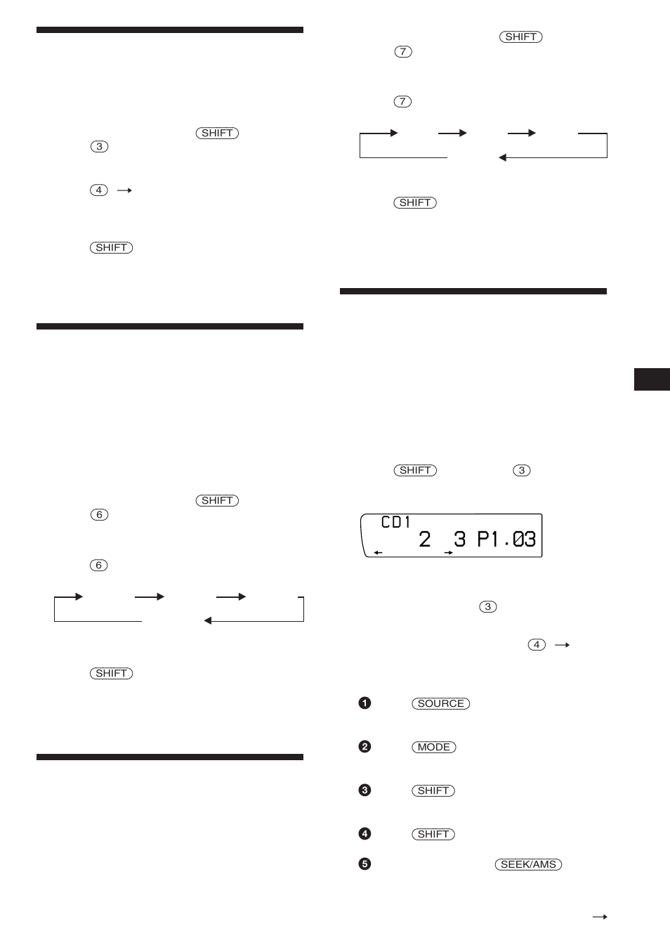 Scanning the tracks, Playing tracks repeatedly, Playing tracks in random order | Creating a programme, 2 3 p1.‚3, C d 1 | Sony XR-C850RDS User Manual | Page 17 / 140