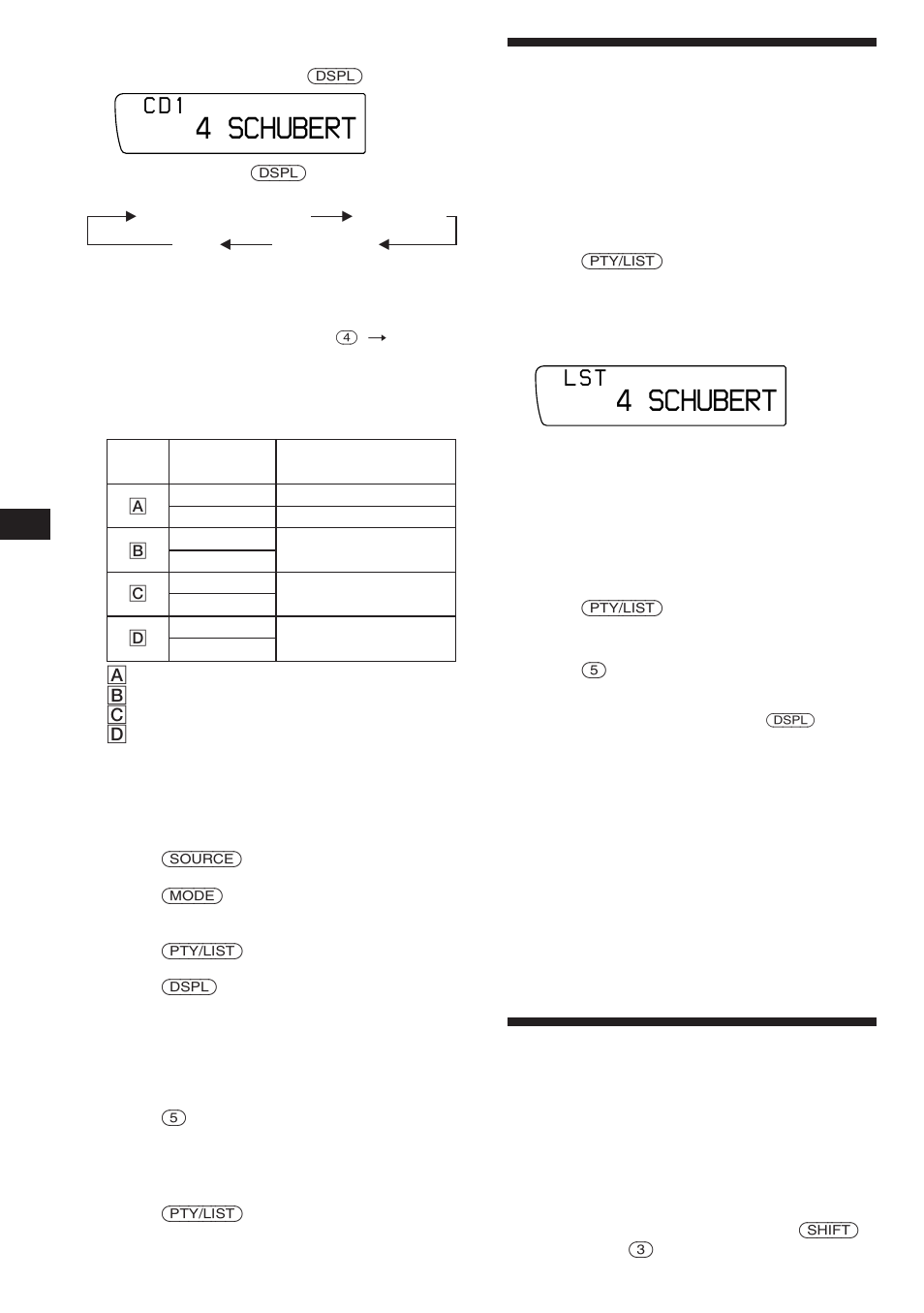 Locating a disc by name, Selecting the specific tracks for playback, 4 schubert | L s t, C d 1 | Sony XR-C850RDS User Manual | Page 20 / 140