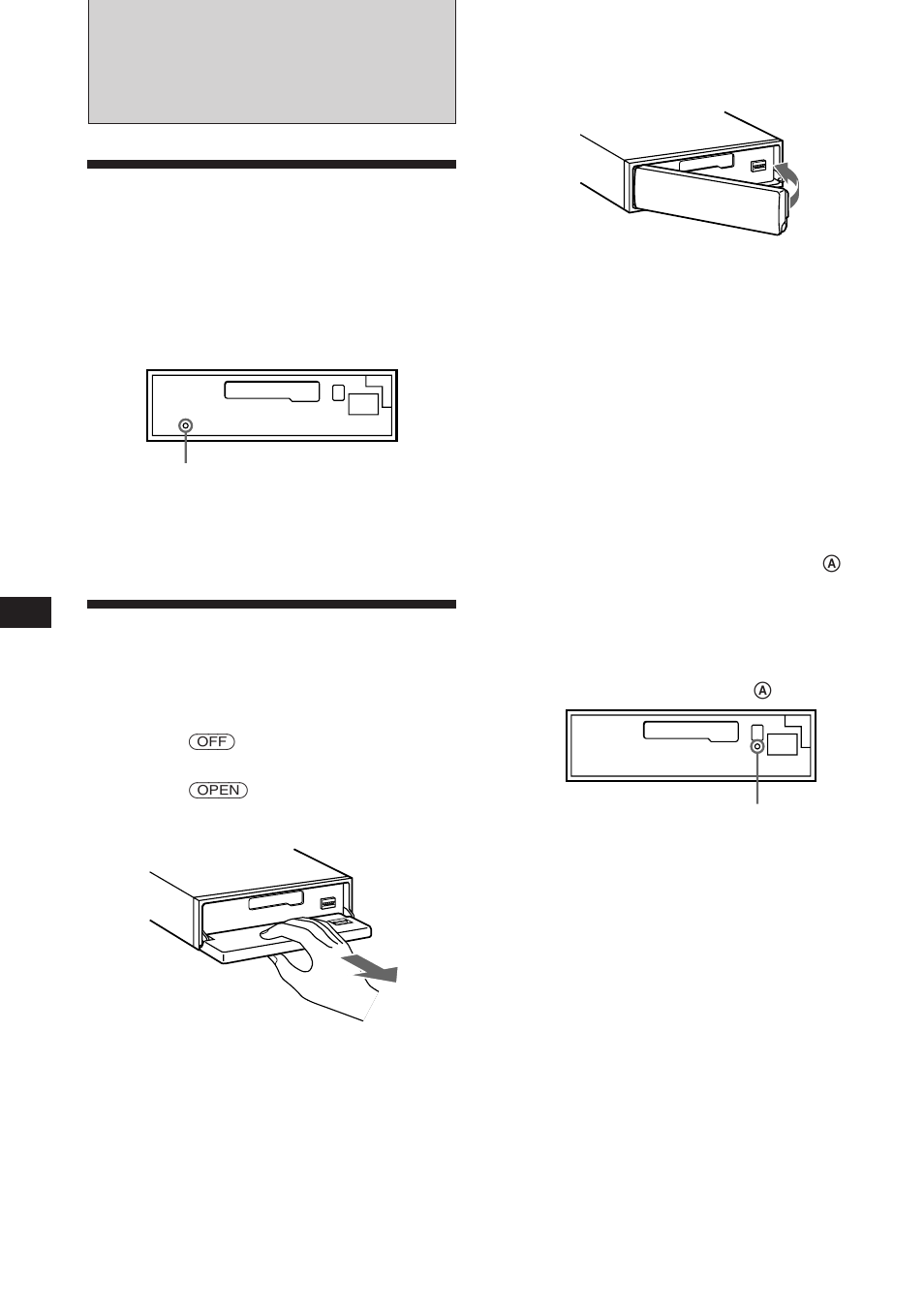 Komma igång, Återställa enheten, Ta bort frontpanelen | Sony XR-C850RDS User Manual | Page 72 / 140