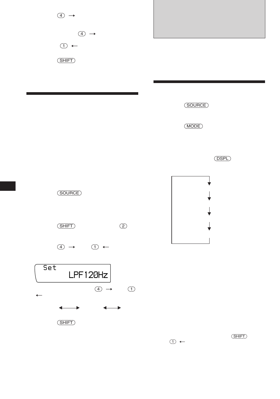 Cd/md-växlare, Justera frekvensen på subwoofern, Spela en cd eller md | Lpf12‚hz, S e t | Sony XR-C850RDS User Manual | Page 84 / 140