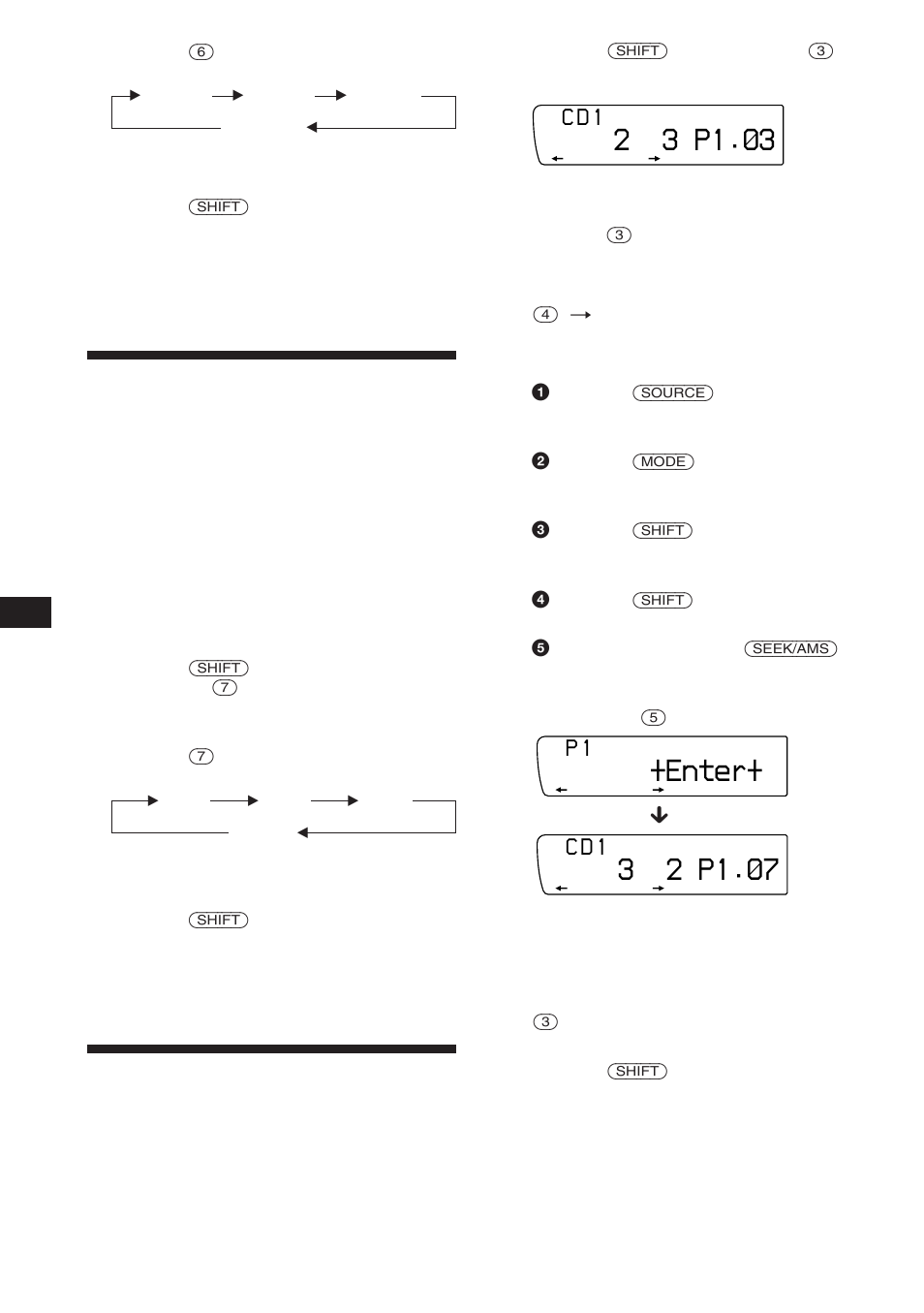 Spela upp spår i slumpmässig ordning, Skapa ett program, 2 3 p1.‚3 | Enter, 3 2 p1.‚7, C d 1 | Sony XR-C850RDS User Manual | Page 86 / 140