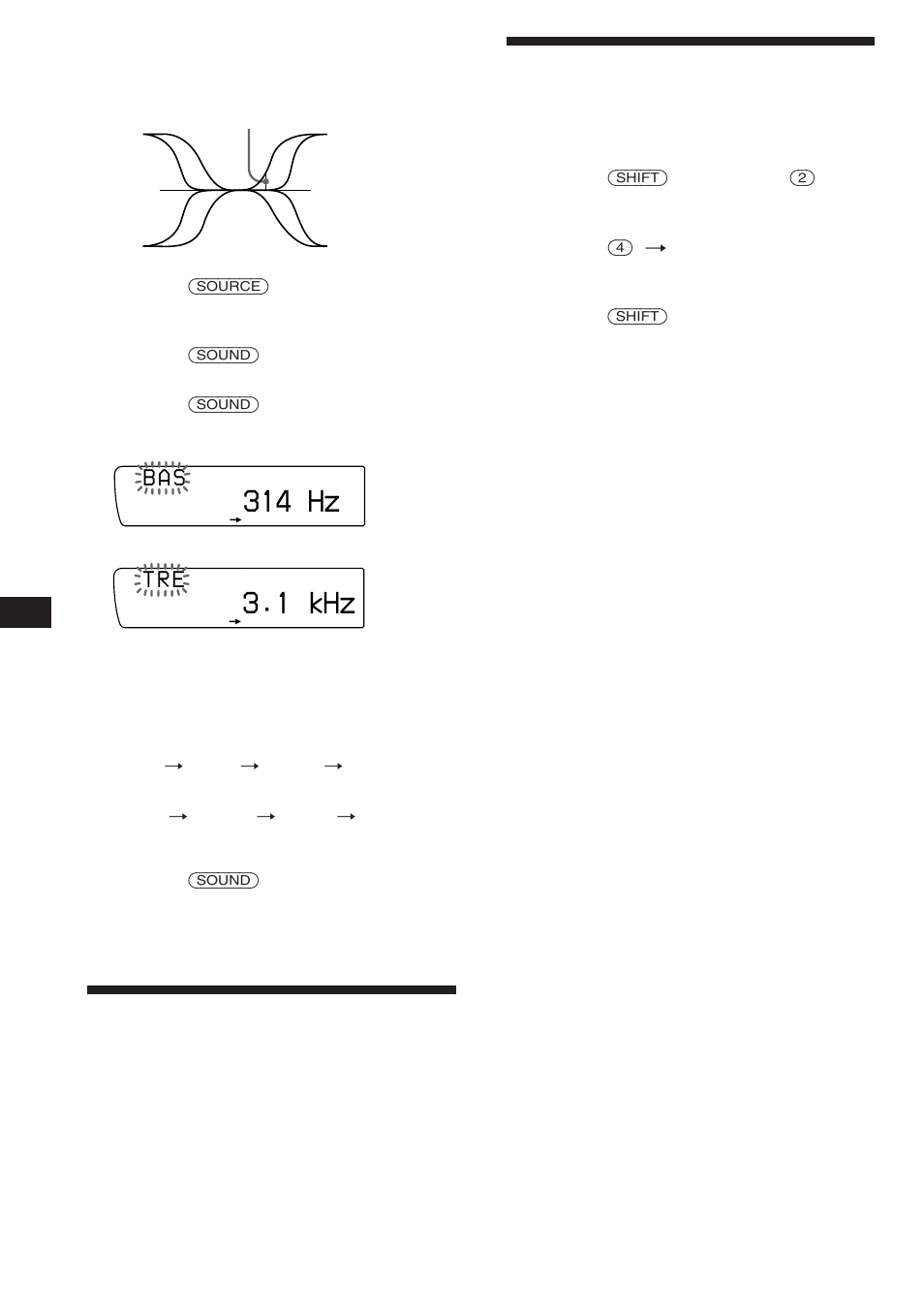 Ändra linjeutnivån, 314 hz, 1 khz | Sony XR-C850RDS User Manual | Page 94 / 140