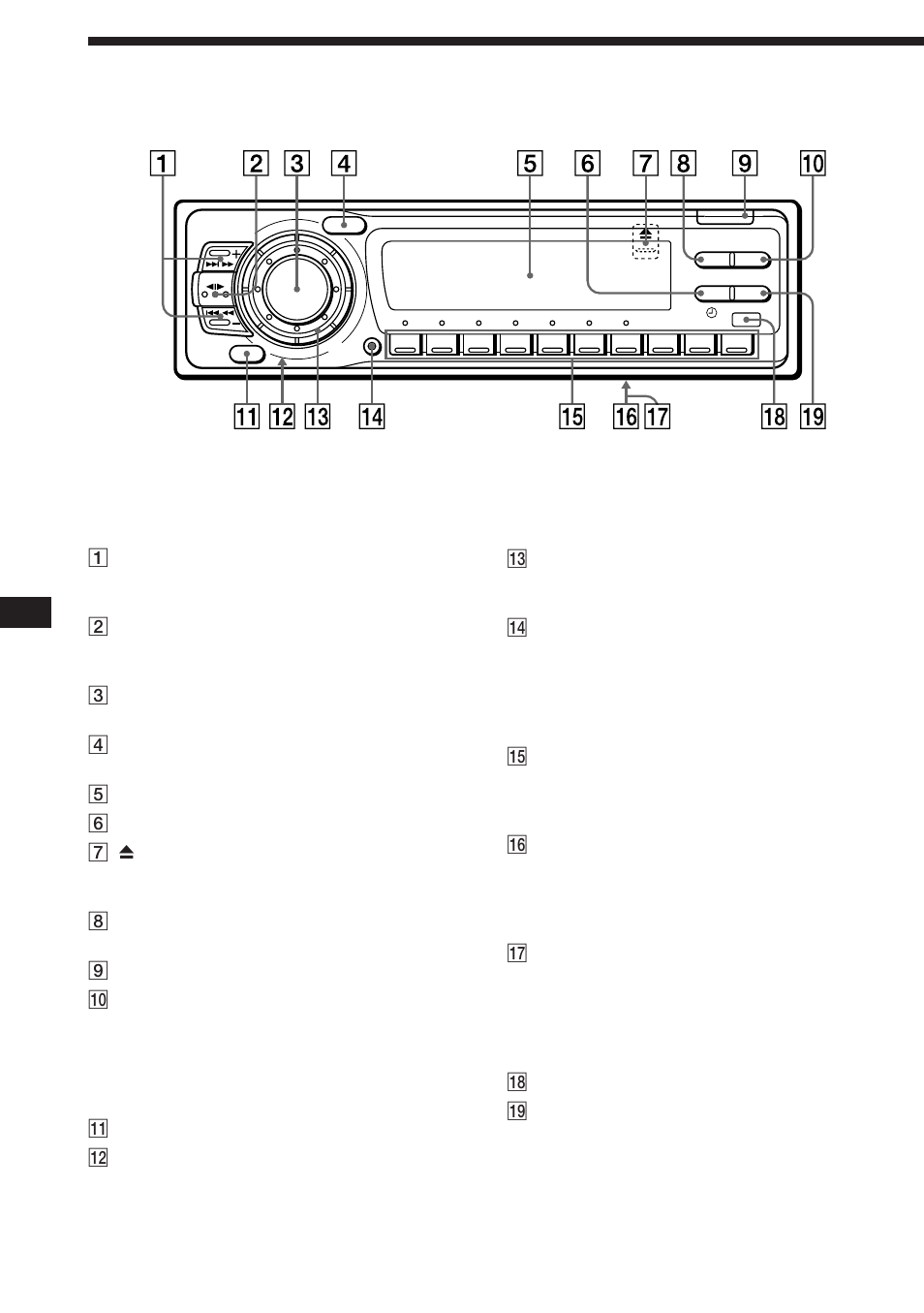 Knappar och deras placering | Sony XR-C850RDS User Manual | Page 98 / 140