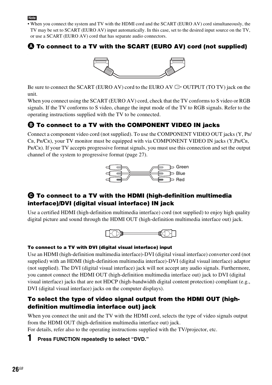 Sony DAV-DZ530 User Manual | Page 26 / 108