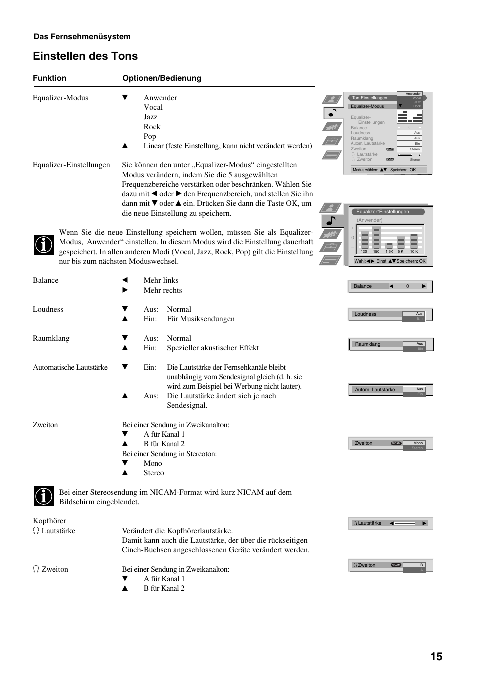 Einstellen des tons | Sony FD Trinitron KV-32FX65 B User Manual | Page 17 / 140