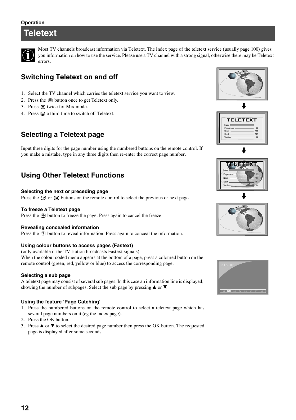 Teletext, Switching teletext on and off, Selecting a teletext page | Using other teletext functions | Sony FD Trinitron KV-32FX65 B User Manual | Page 70 / 140