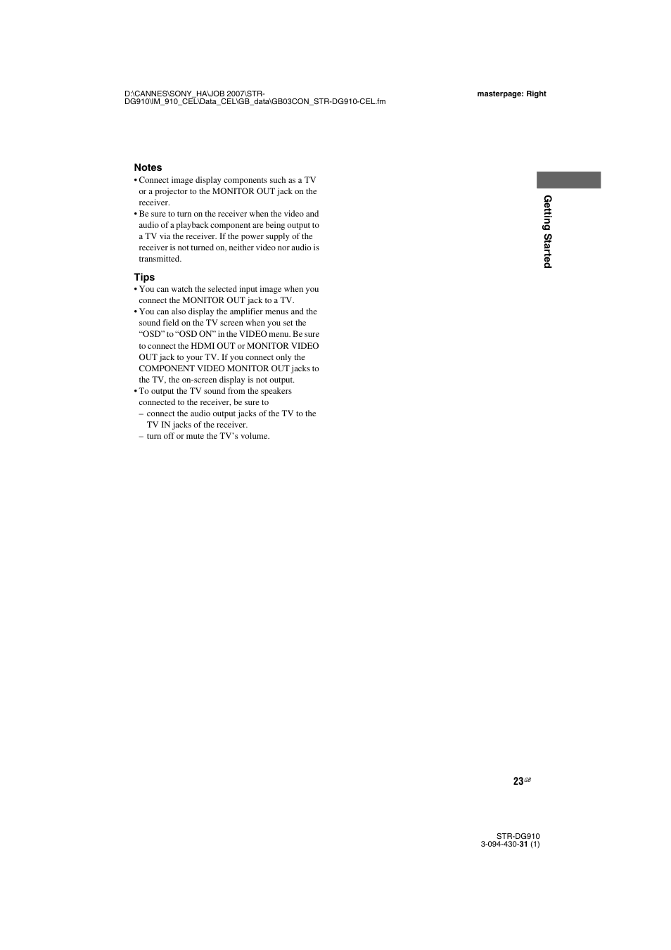 Sony STRDG910 User Manual | Page 23 / 96
