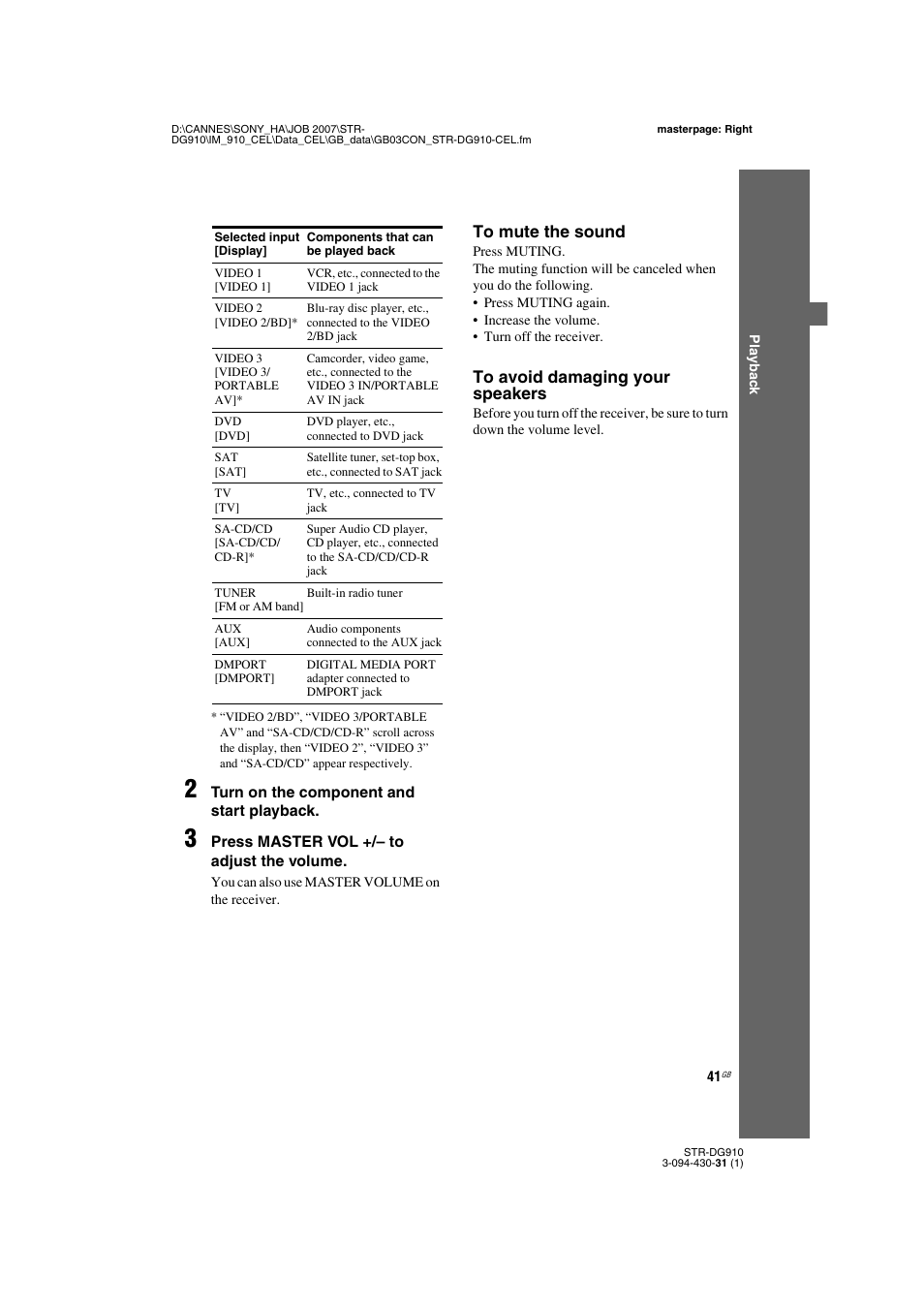 Sony STRDG910 User Manual | Page 41 / 96