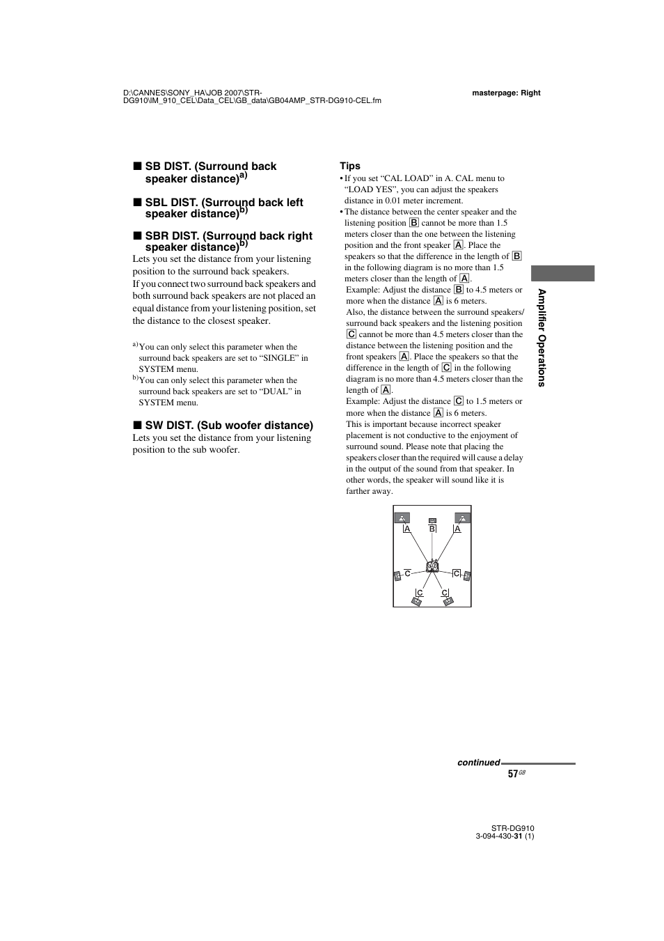 Sony STRDG910 User Manual | Page 57 / 96