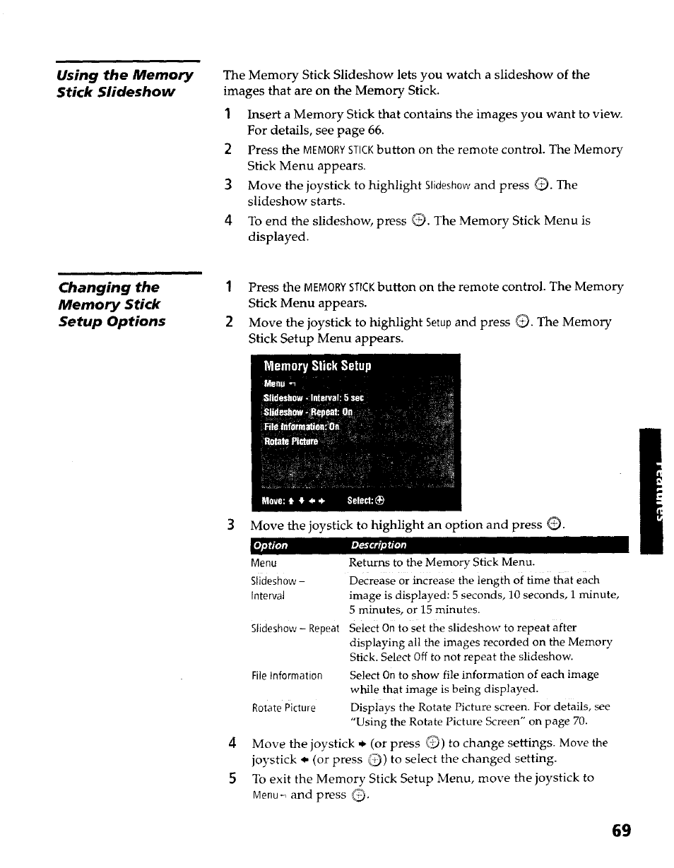 Option | Sony KP- 57WV600 User Manual | Page 70 / 100