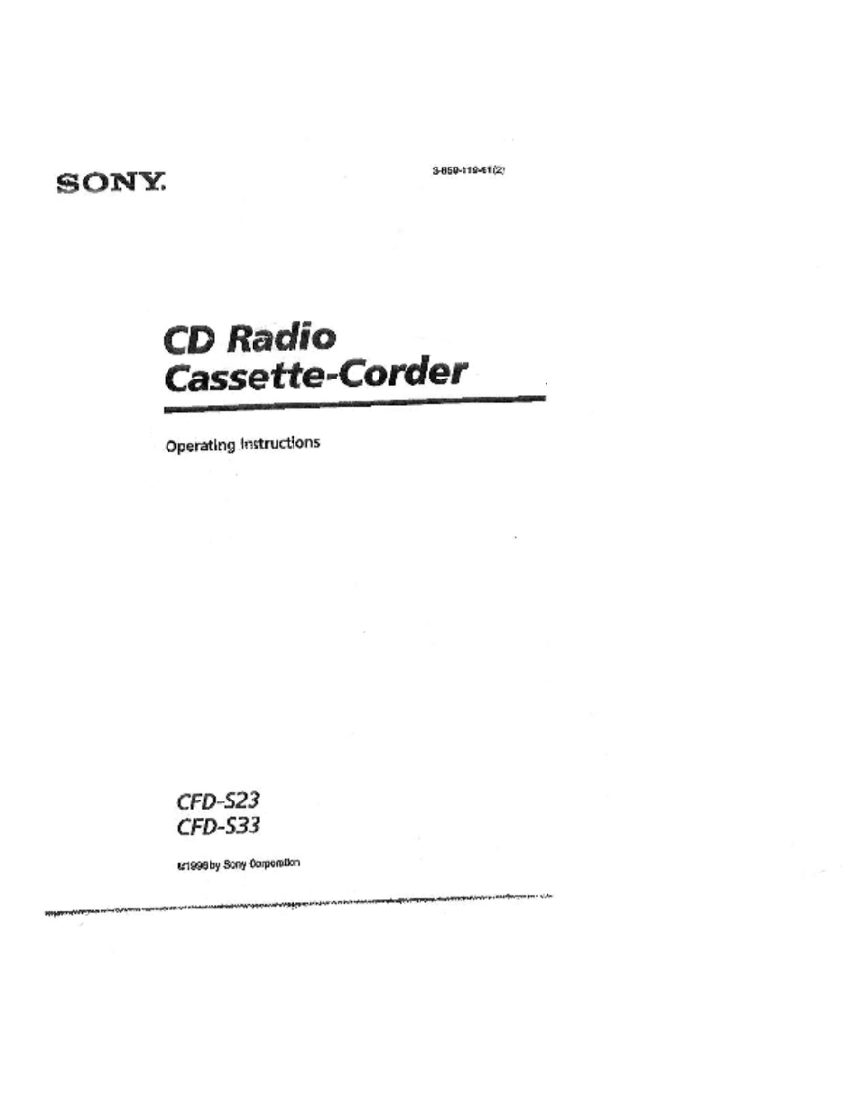 Sony CFD-S23 User Manual | 17 pages