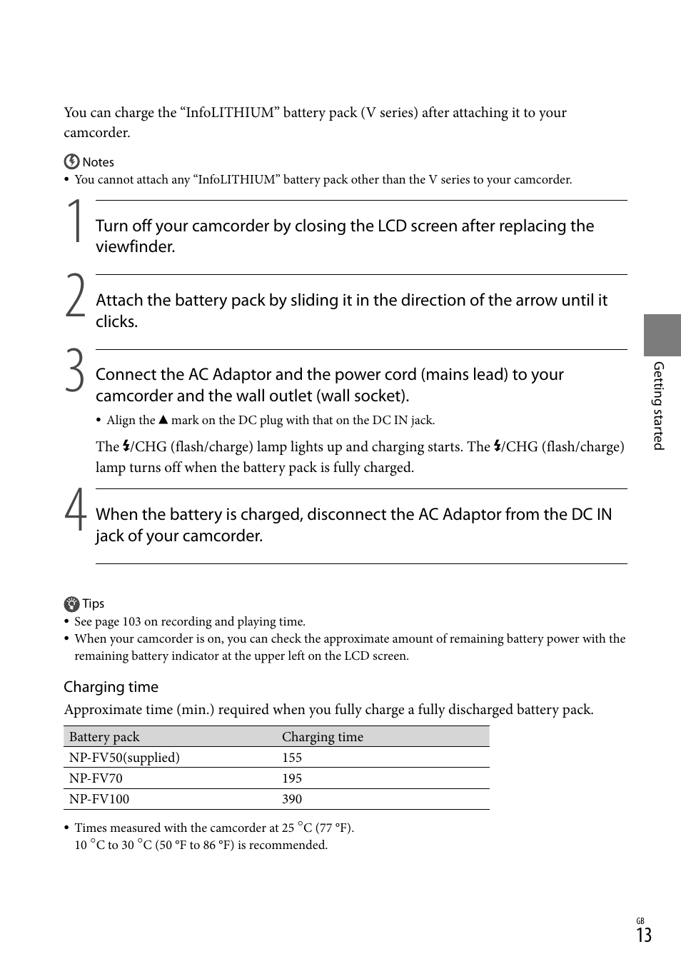 Sony XR550E User Manual | Page 13 / 127