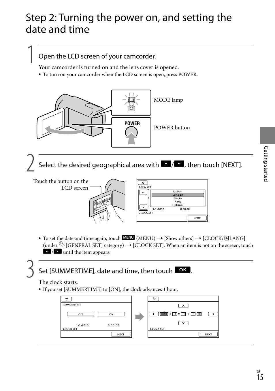 Sony XR550E User Manual | Page 15 / 127