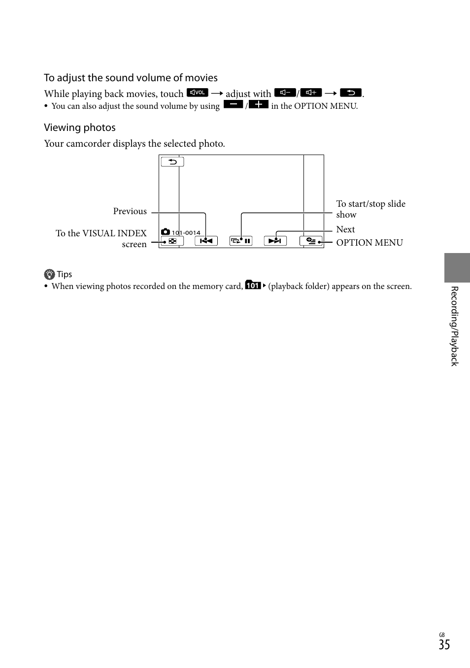 Sony XR550E User Manual | Page 35 / 127