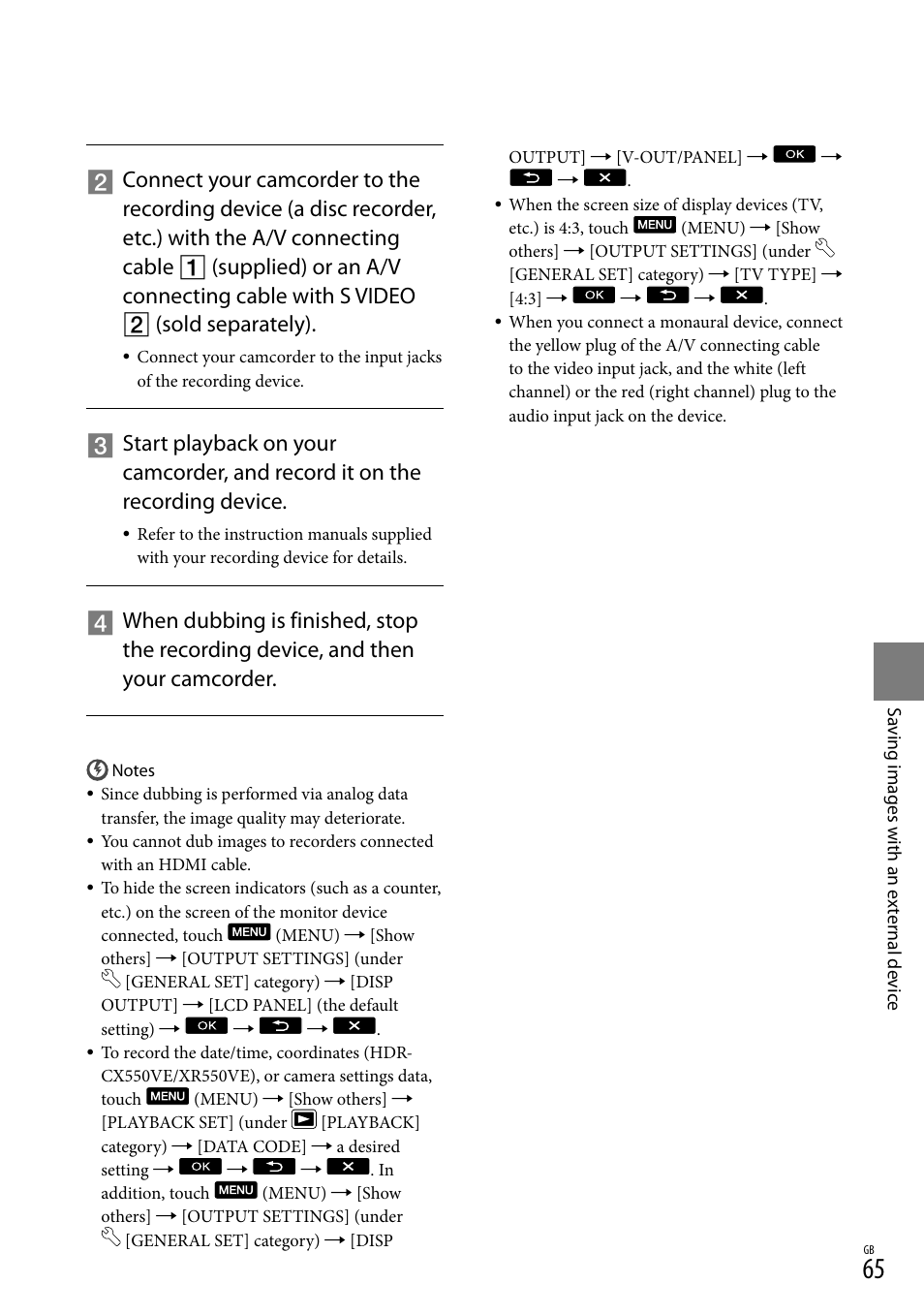 Sony XR550E User Manual | Page 65 / 127