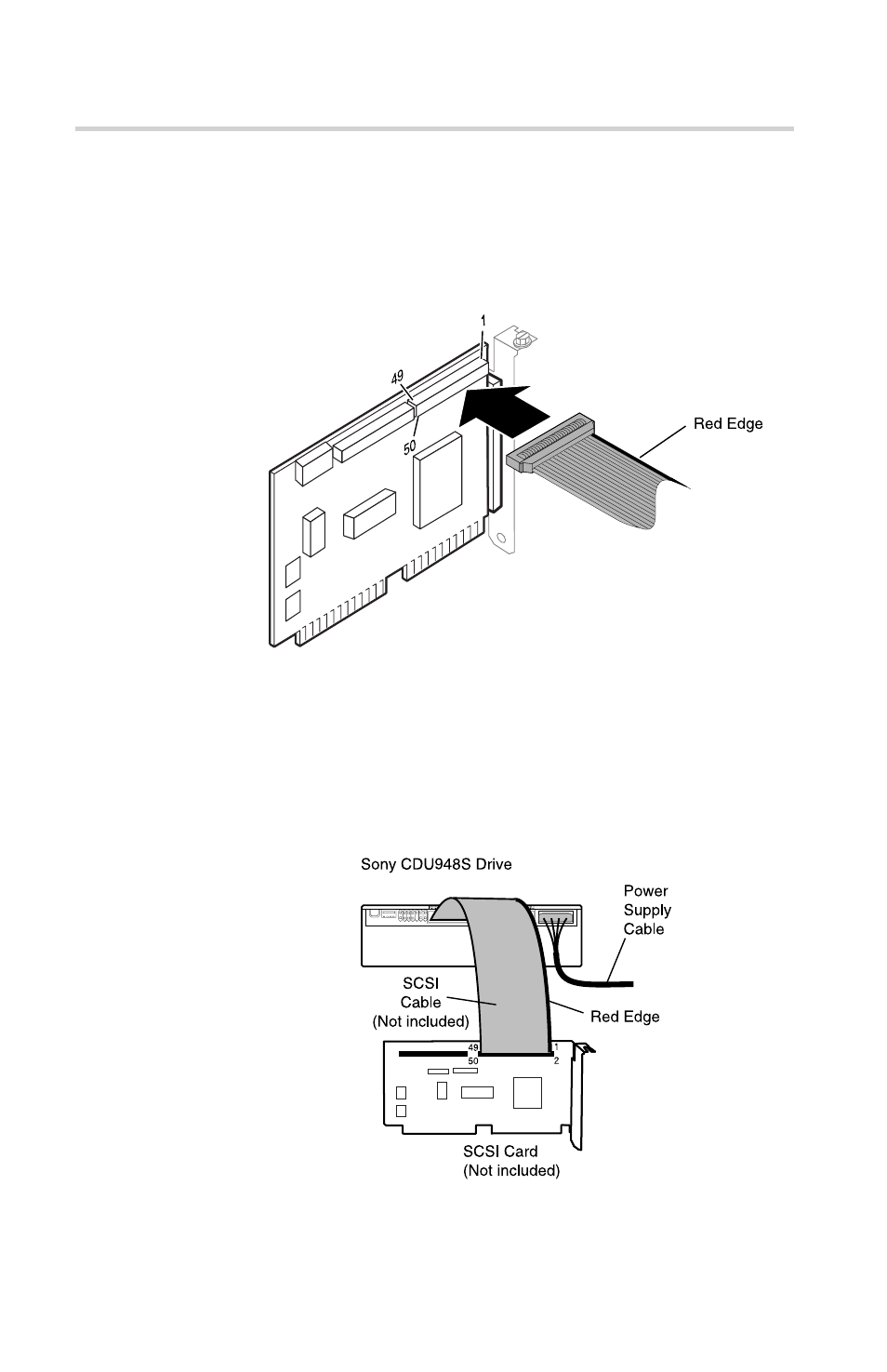 Host adapter installation | Sony CD-R Drive Unit CDU948S User Manual | Page 16 / 29