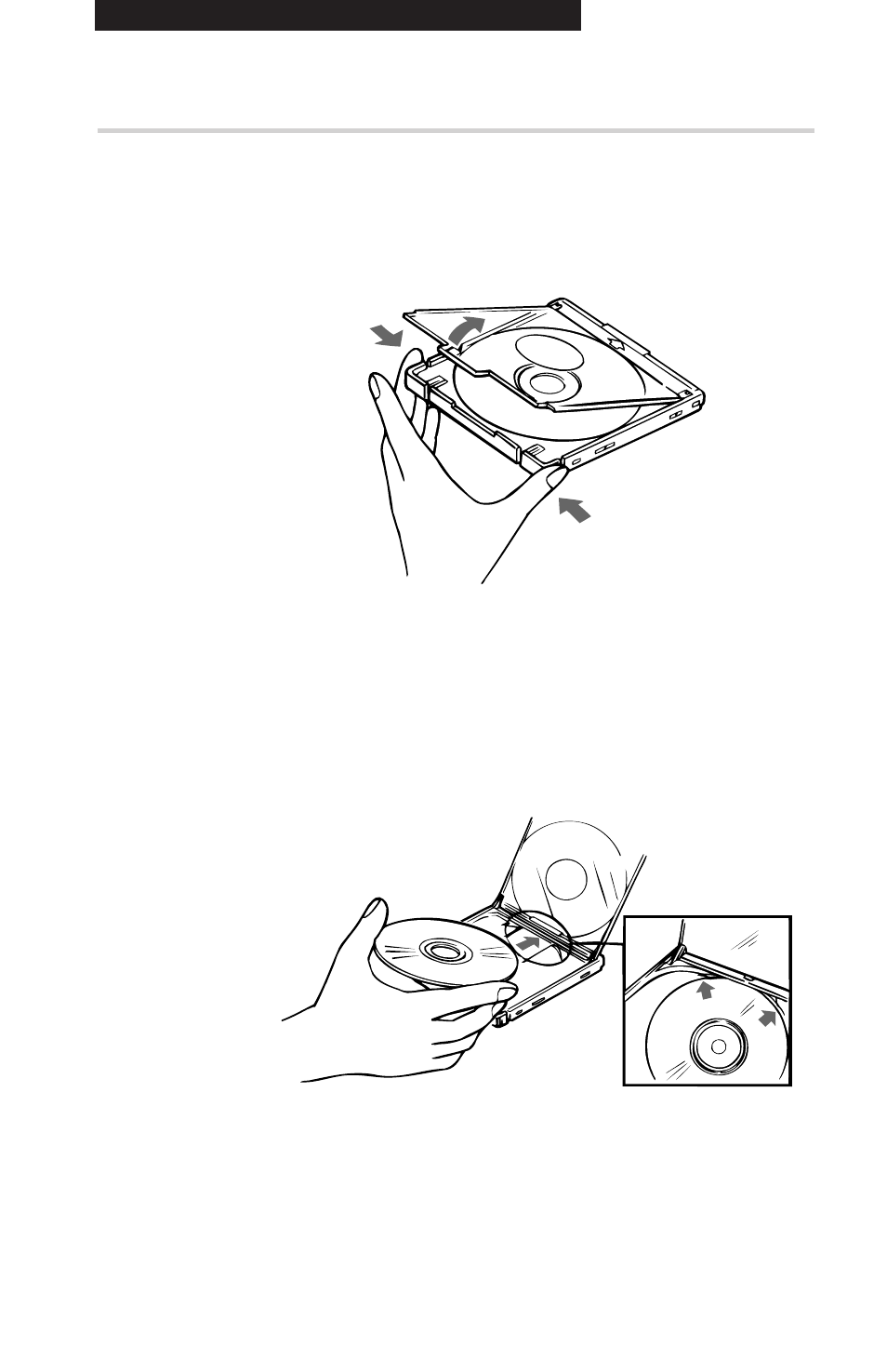 Using discs and caddies, Loading a caddy with a disc | Sony CD-R Drive Unit CDU948S User Manual | Page 19 / 29