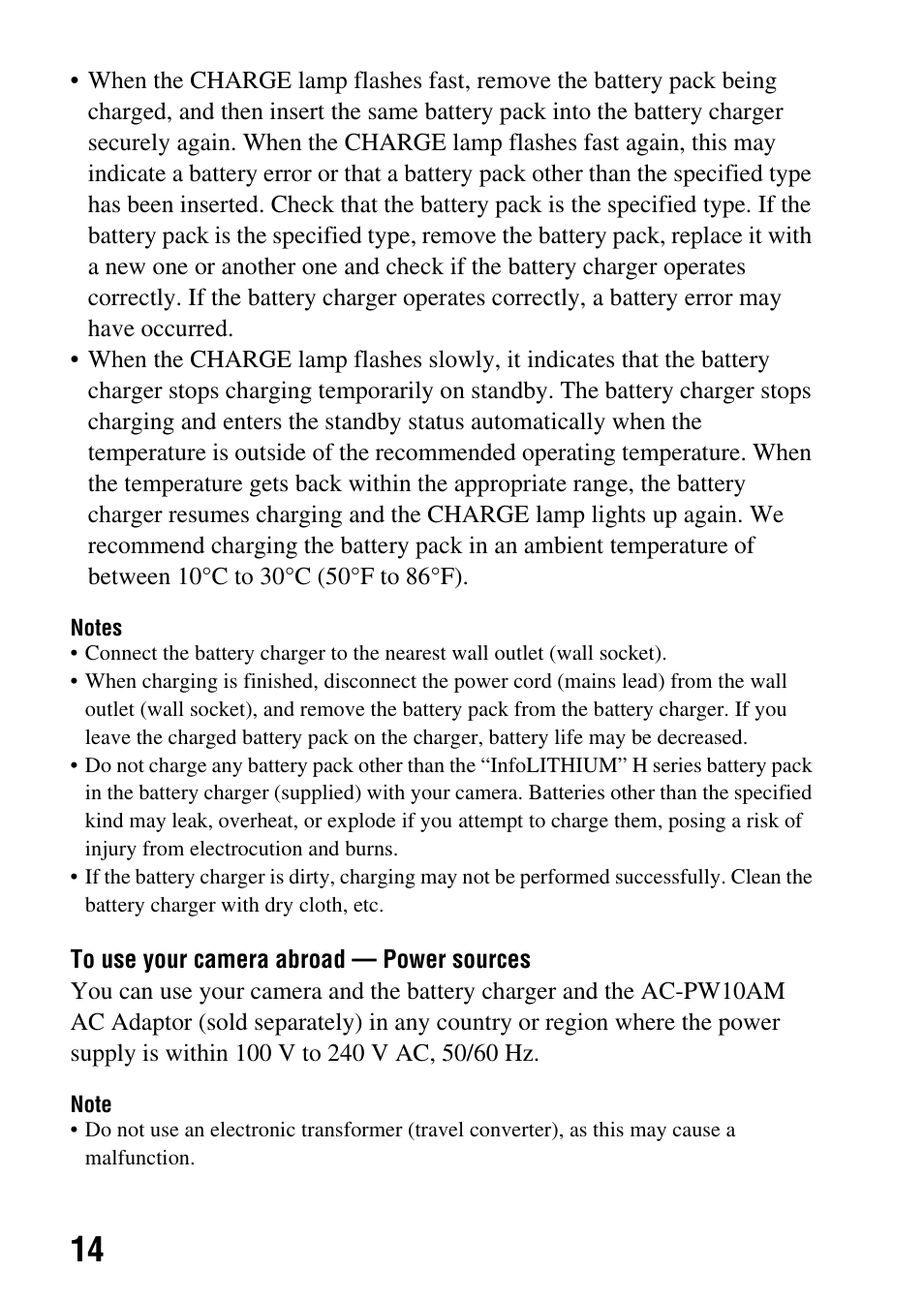 Sony Alpha 230 User Manual | Page 14 / 162