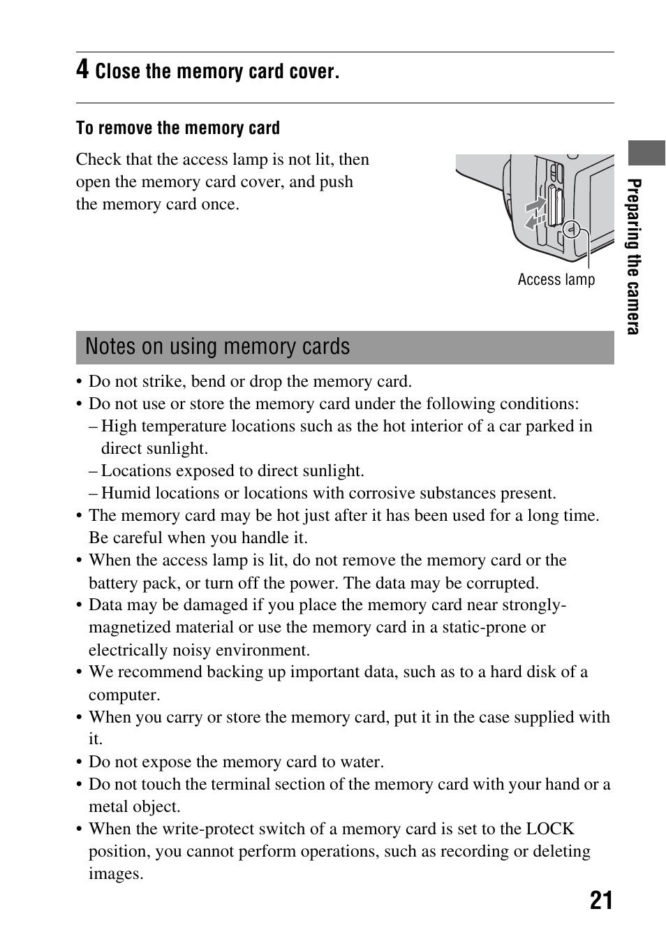 Sony Alpha 230 User Manual | Page 21 / 162
