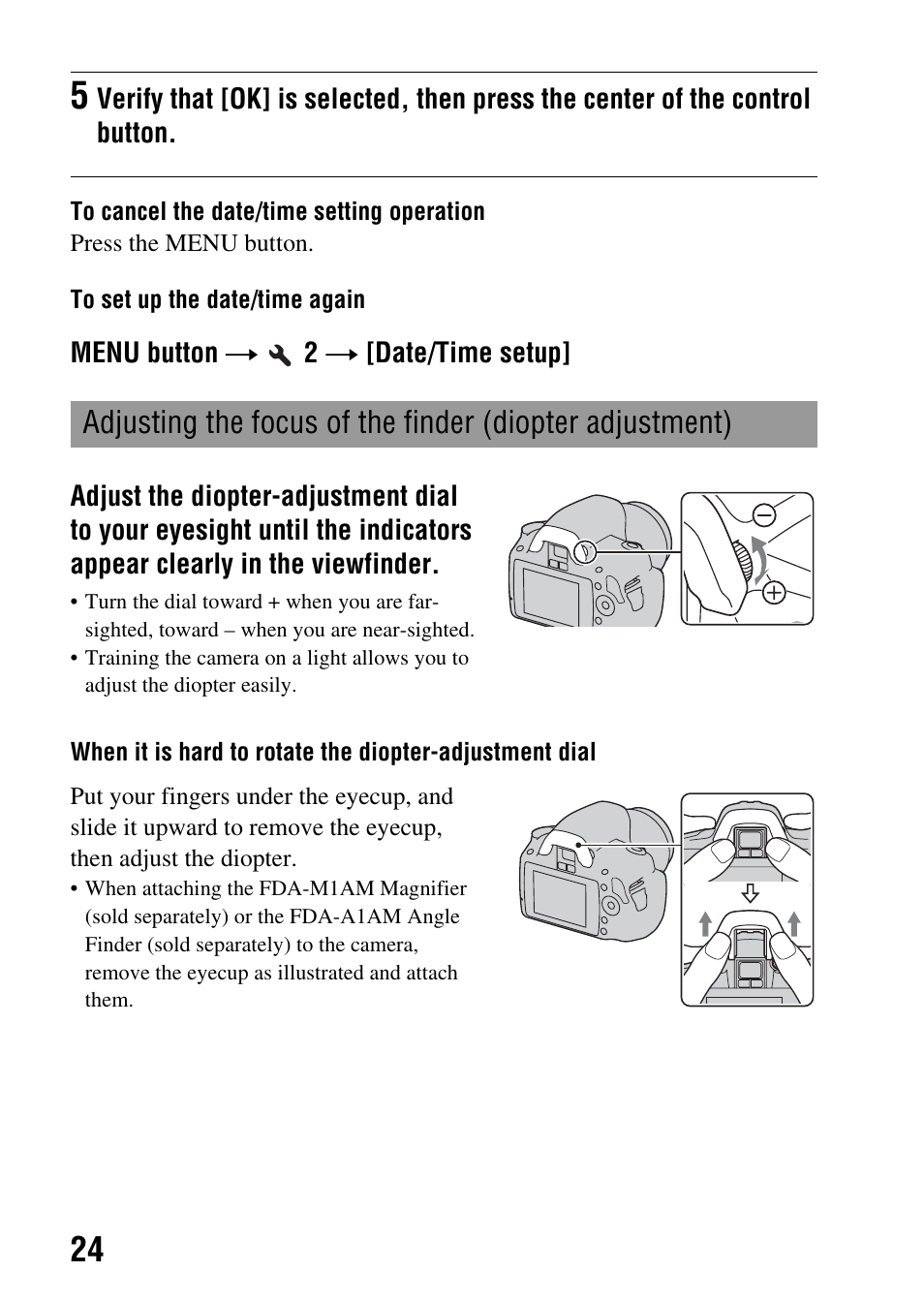 Sony Alpha 230 User Manual | Page 24 / 162