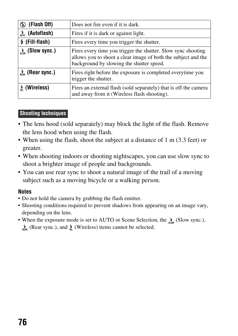 Sony Alpha 230 User Manual | Page 76 / 162