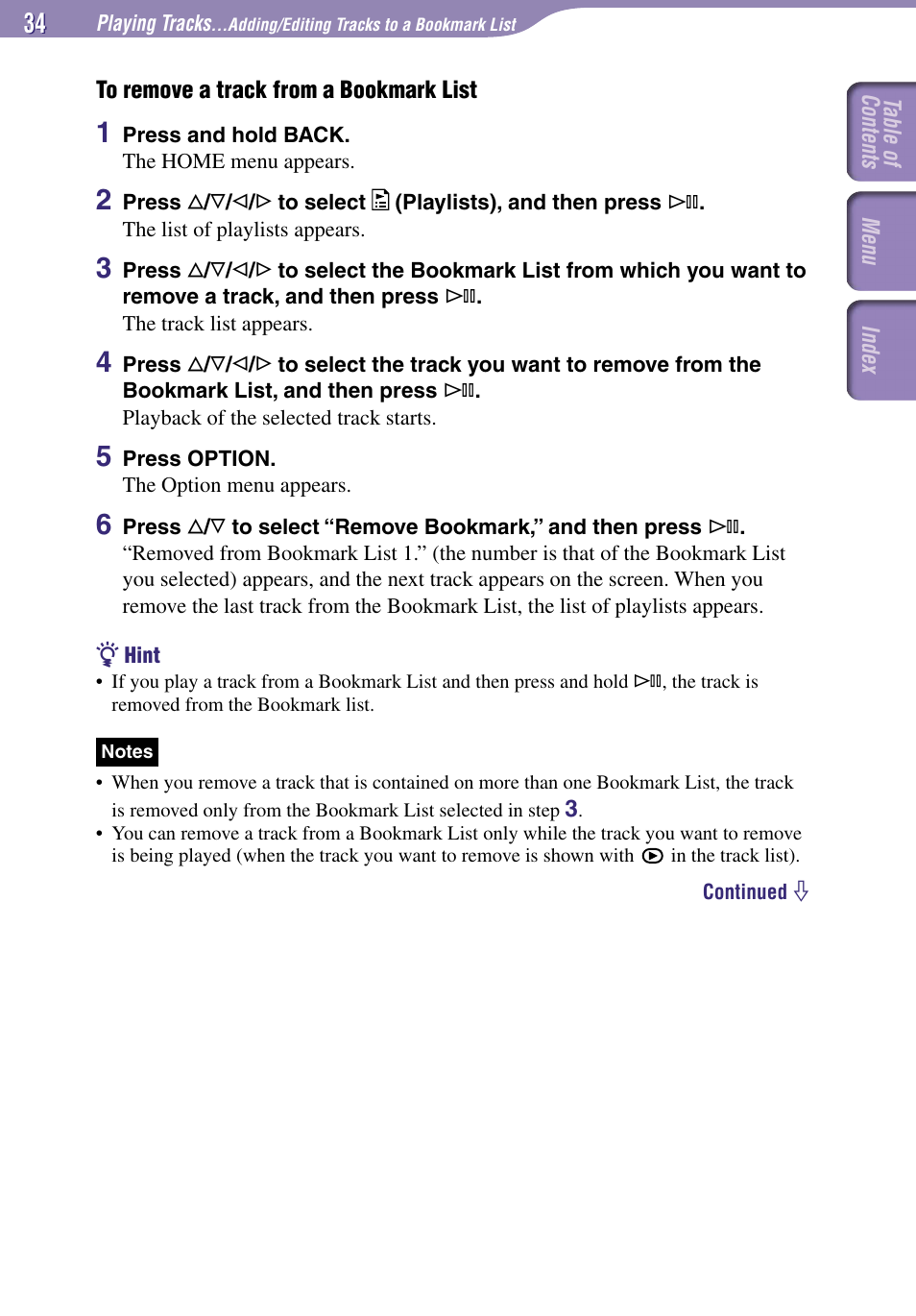 Sony NW-A1000 Series User Manual | Page 34 / 94