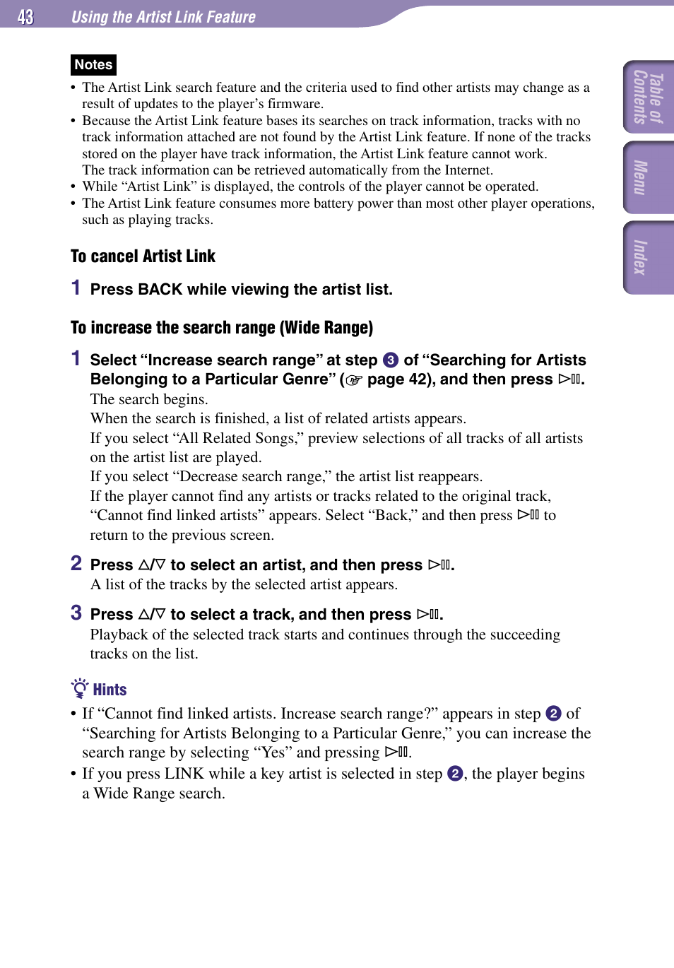 Sony NW-A1000 Series User Manual | Page 43 / 94