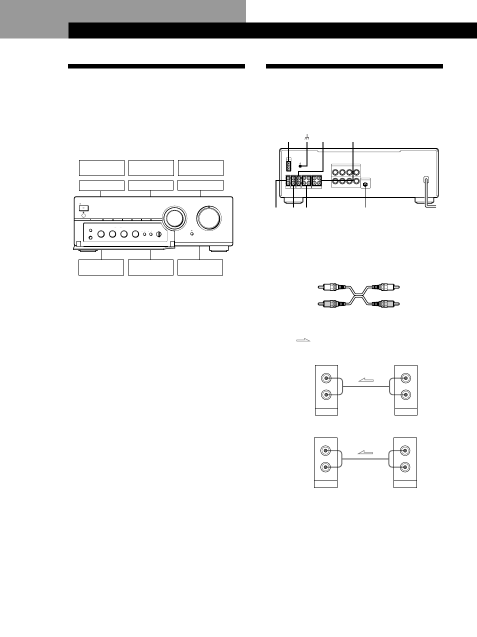 Raccordements, Raccordement d’appareils audio, Préparatifs 4 | Aperçu, Préparatifs, Avant de commencer, Lecteur cd, Tuner, Quels cordons utiliser, La flèche ç indique le sens du signal. protection | Sony TA-FB920R User Manual | Page 16 / 48