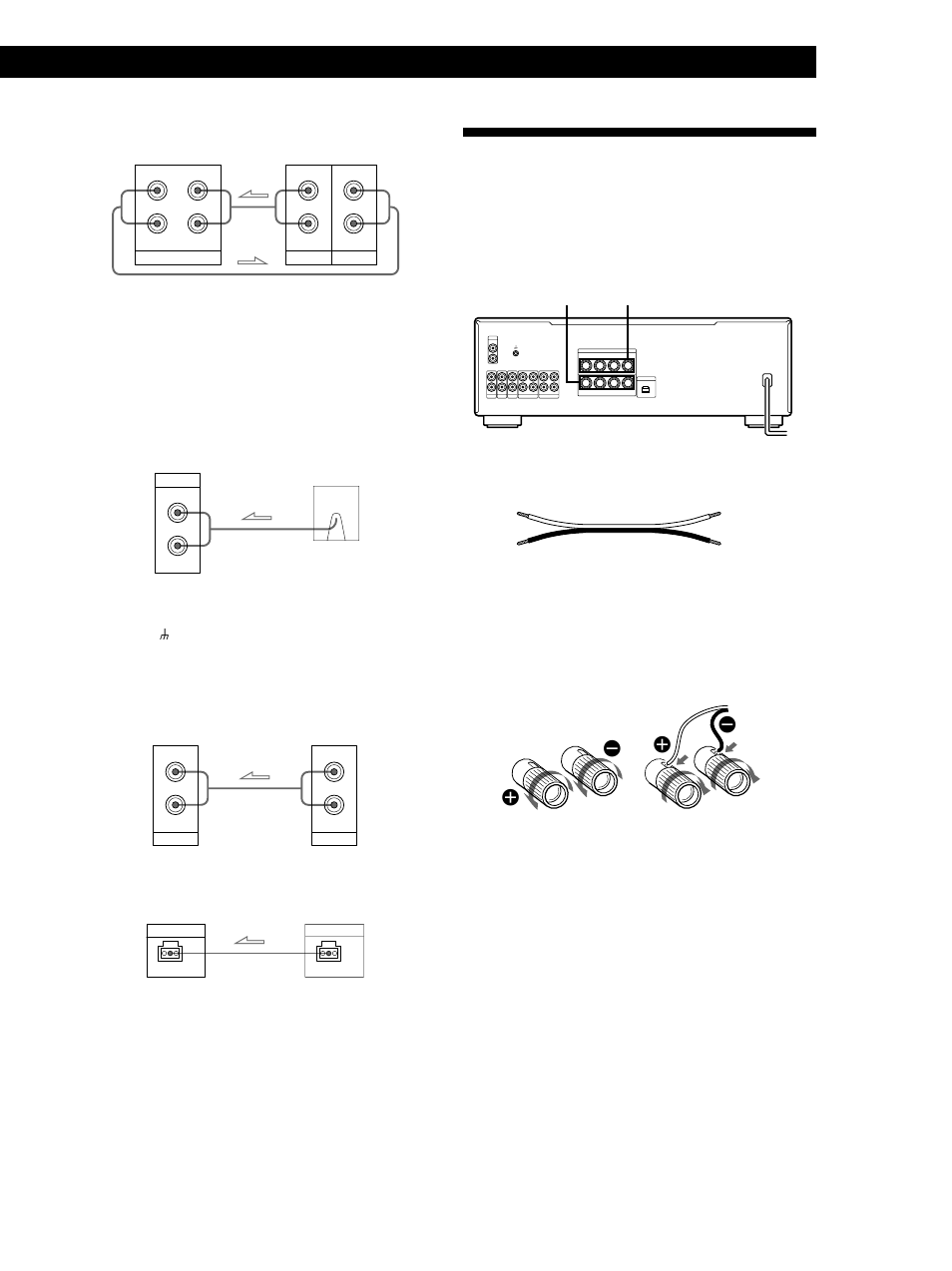 Raccordement des enceintes, Préparatifs 5, Aperçu | Raccordements, Platine à cassette, platine dat ou platine md, Tourne-disque, Remarque, Téléviseur ou magnétoscope, Eon control quels cordons utiliser, Platine à cassette | Sony TA-FB920R User Manual | Page 17 / 48