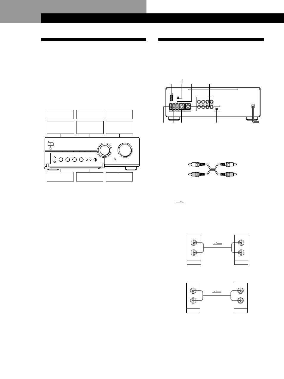 Descripción general de las conexiones, Conexión de componentes de audio, Preparativos 4 | Preparativos, Descripción general, Antes de comenzar, Conexiones, Protection, Phones speakers a • • • • off a, 10 tone subsonic eon link | Sony TA-FB920R User Manual | Page 28 / 48