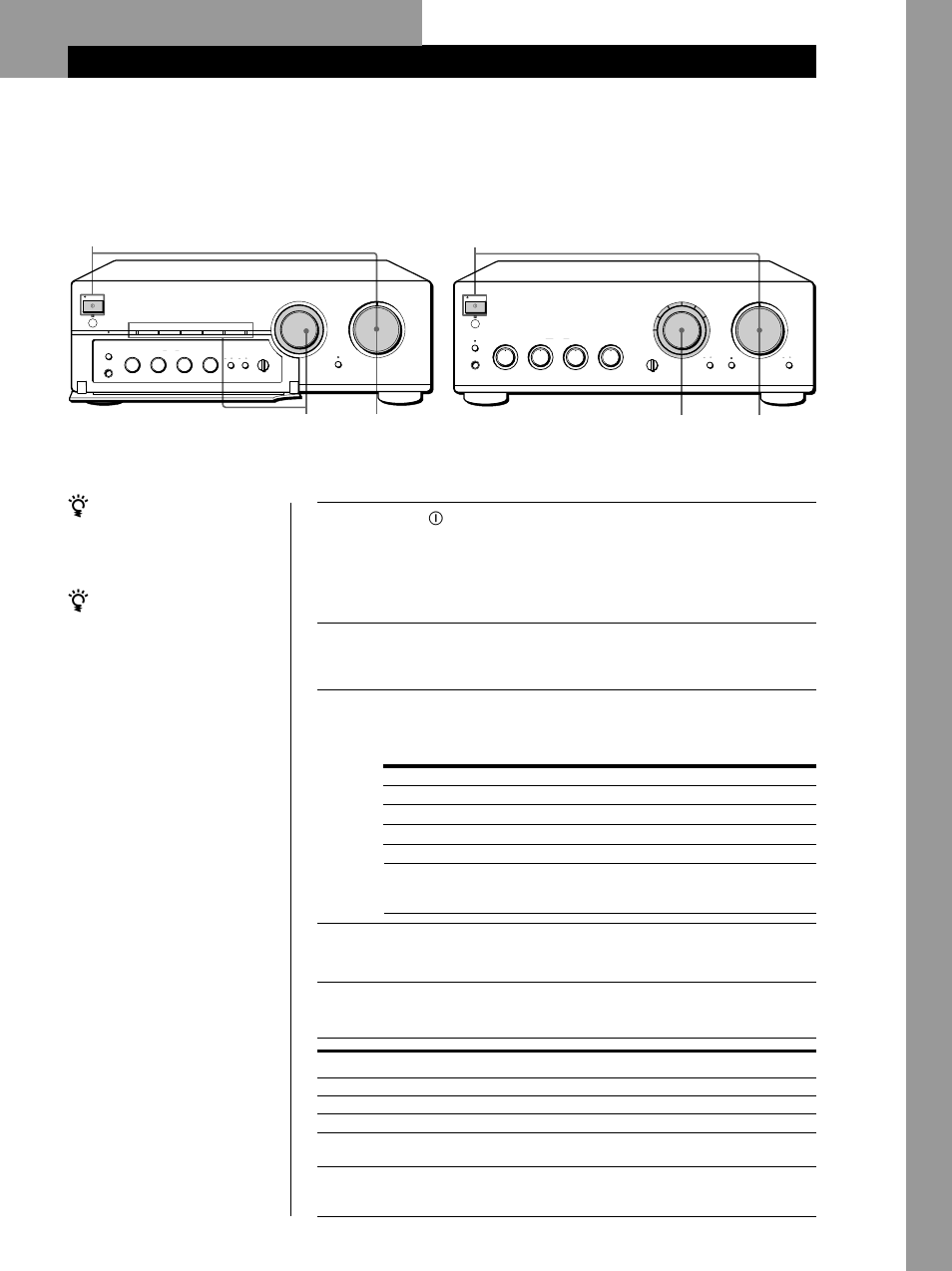 Escucha de música, Operaciones básicas 7, Operaciones básicas | Ponga en reproducción la fuente de programas, Ajuste el volumen girando volume, Para escuchar, Para escuchar a través de auriculares, Para escuchar directamente la señal de entrada, Nota, Ponga input selector en | Sony TA-FB920R User Manual | Page 31 / 48