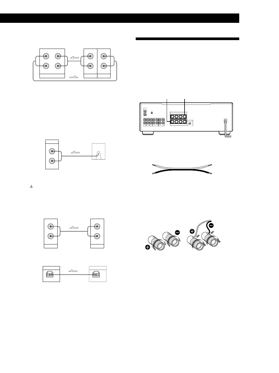 Ligações do sistema de altifalantes, Preparativos 5, Descrição geral | Ligações, Deck de cassetes, deck dat ou deck de minidisc, Gira-discos, Nota, Tv ou leitor de videocassetes, Eon control, Quais os cabos necessários | Sony TA-FB920R User Manual | Page 41 / 48