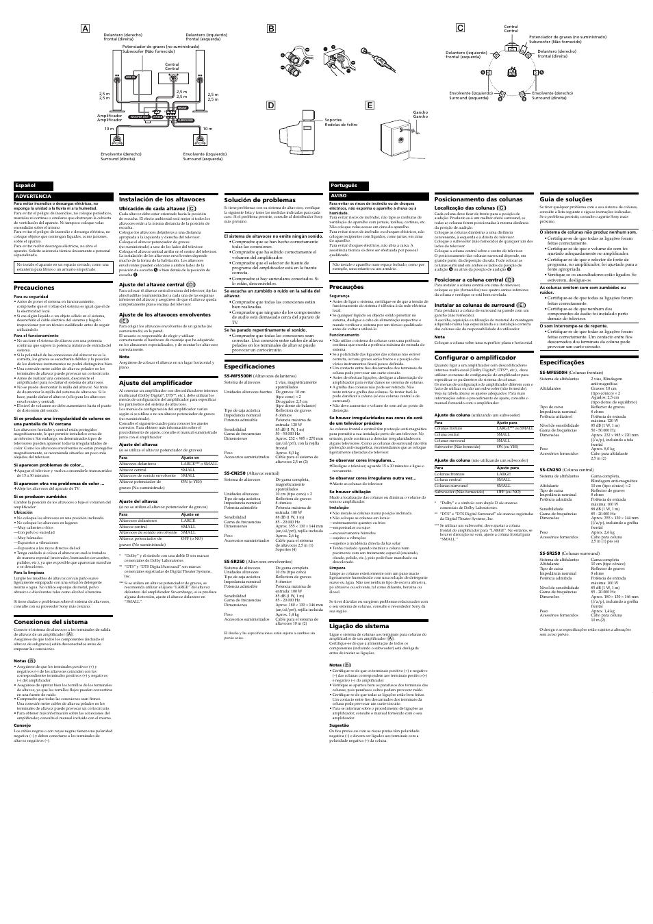 Ad e | Sony SS-MFS500H User Manual | Page 2 / 2
