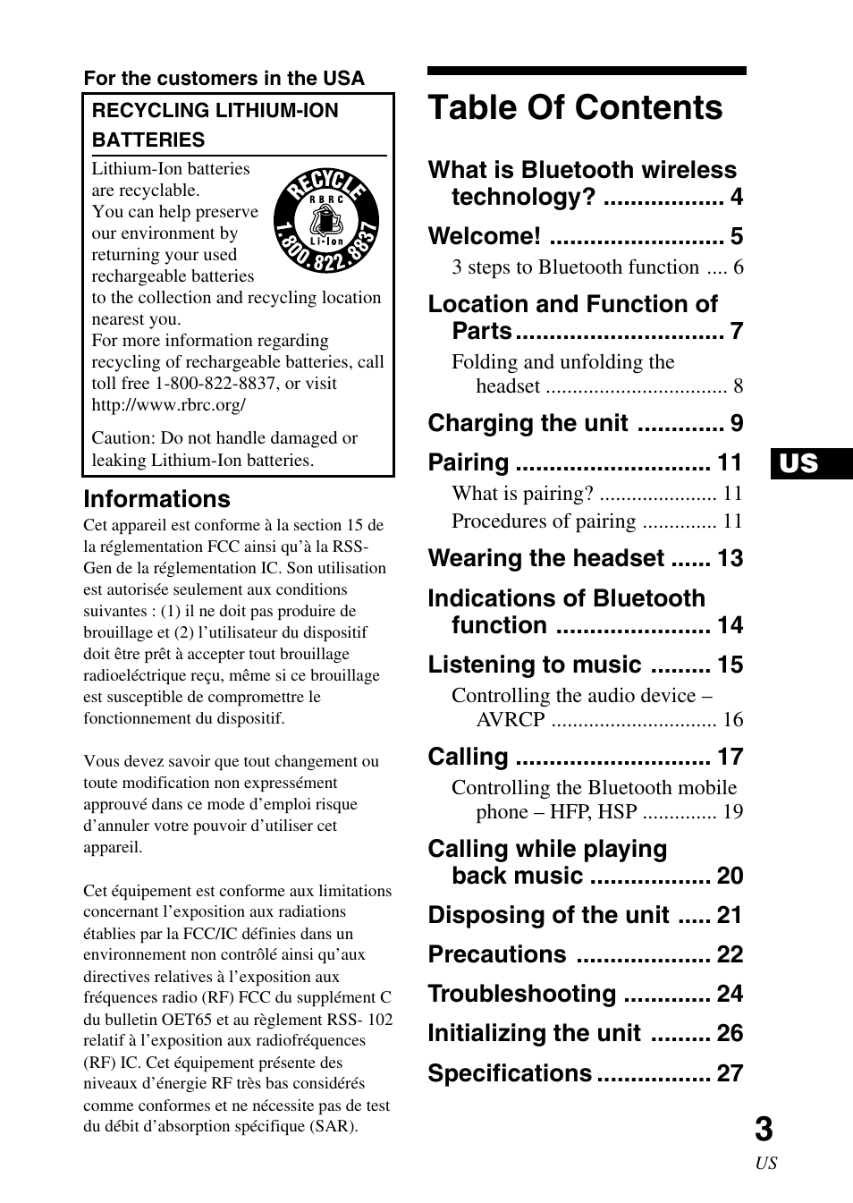 Sony DR BT22 User Manual | Page 3 / 56