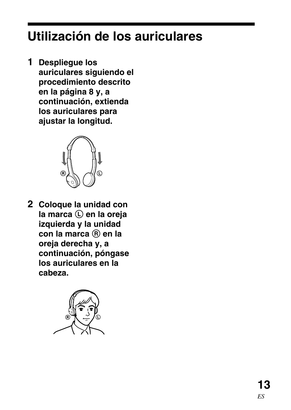 Utilización de los auriculares, Utilización de los, Auriculares | Sony DR BT22 User Manual | Page 39 / 56