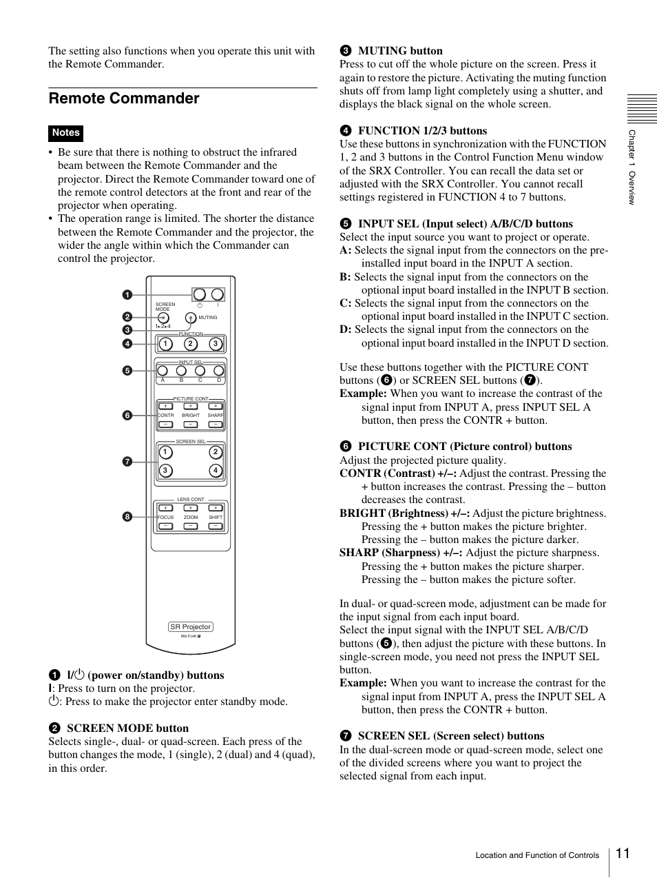 Remote commander | Sony SRX-T110 User Manual | Page 11 / 43