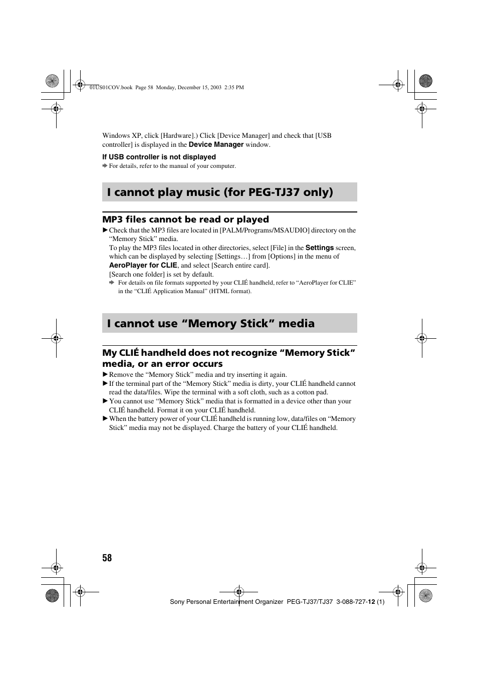 Sony PEG-TJ37 User Manual | Page 58 / 84