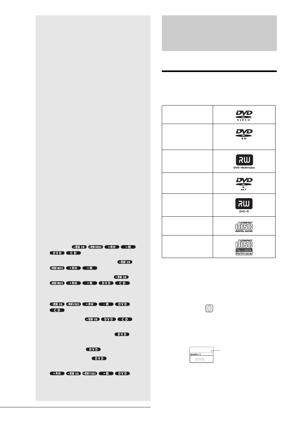 Playback, Before playing, Playable discs | Region code (dvd video only) | Sony RDR-GX7 User Manual | Page 36 / 96