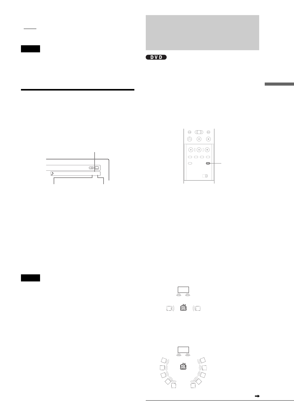 Checking the audio signal format, Tv virtual surround settings (tvs), On (45) | Rs (45), Playbac k, Tv virtual surround modes | Sony RDR-GX7 User Manual | Page 45 / 96