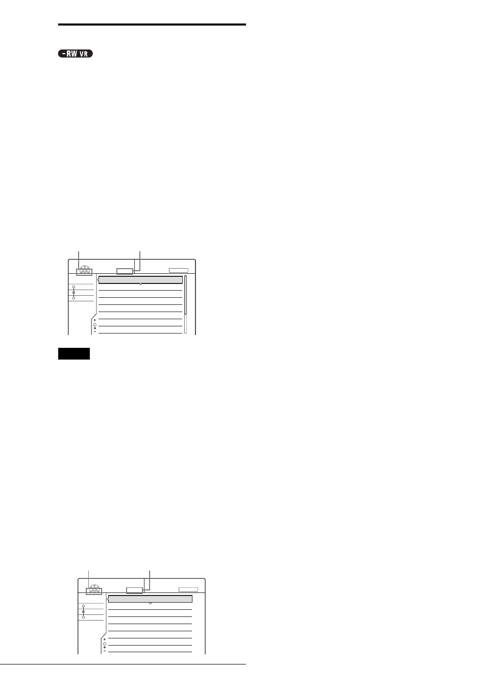 Edit options for dvd-rws (vr mode), Editing the “original, Editing the “playlist | Before editing | Sony RDR-GX7 User Manual | Page 50 / 96
