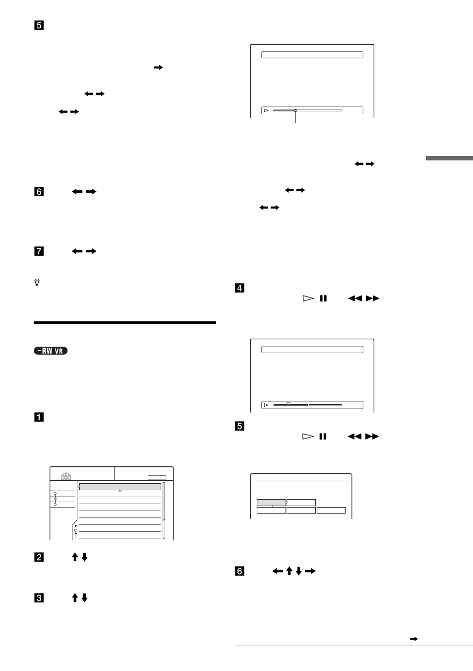Erasing a section of a title (a-b erase), Edit ing a dvd, F press < / , to select “ok,” then press enter | G press < / , to select “ok,” then press enter, A press title list | Sony RDR-GX7 User Manual | Page 53 / 96