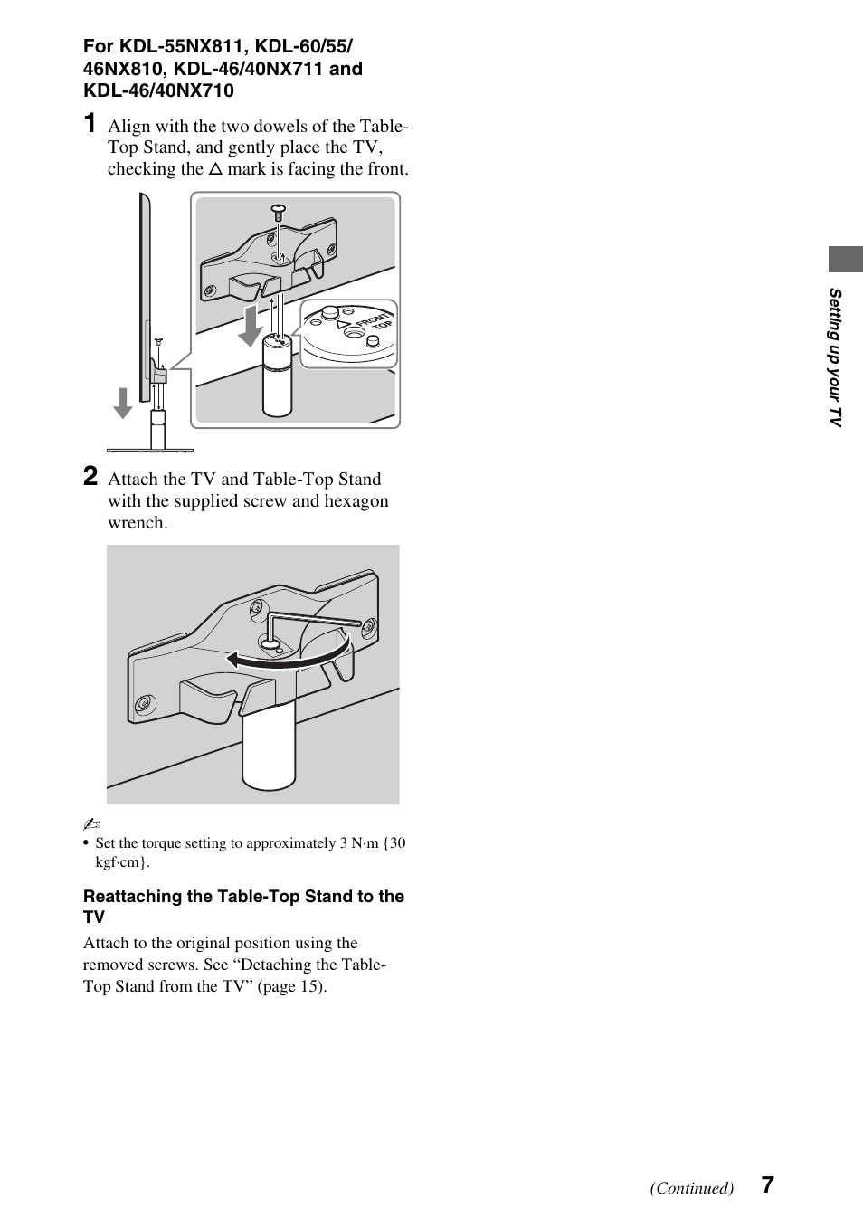 Sony 52NX800 User Manual | Page 7 / 24