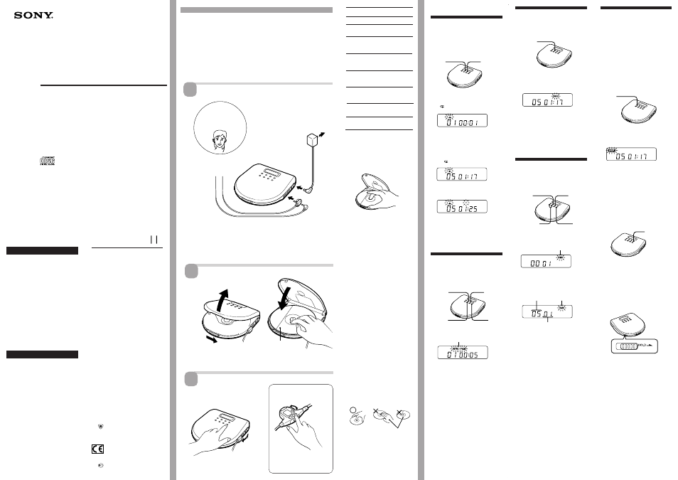 Sony D-E706CK User Manual | 2 pages