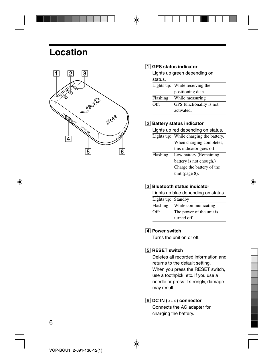 Location | Sony VGP-BGU1 User Manual | Page 6 / 23