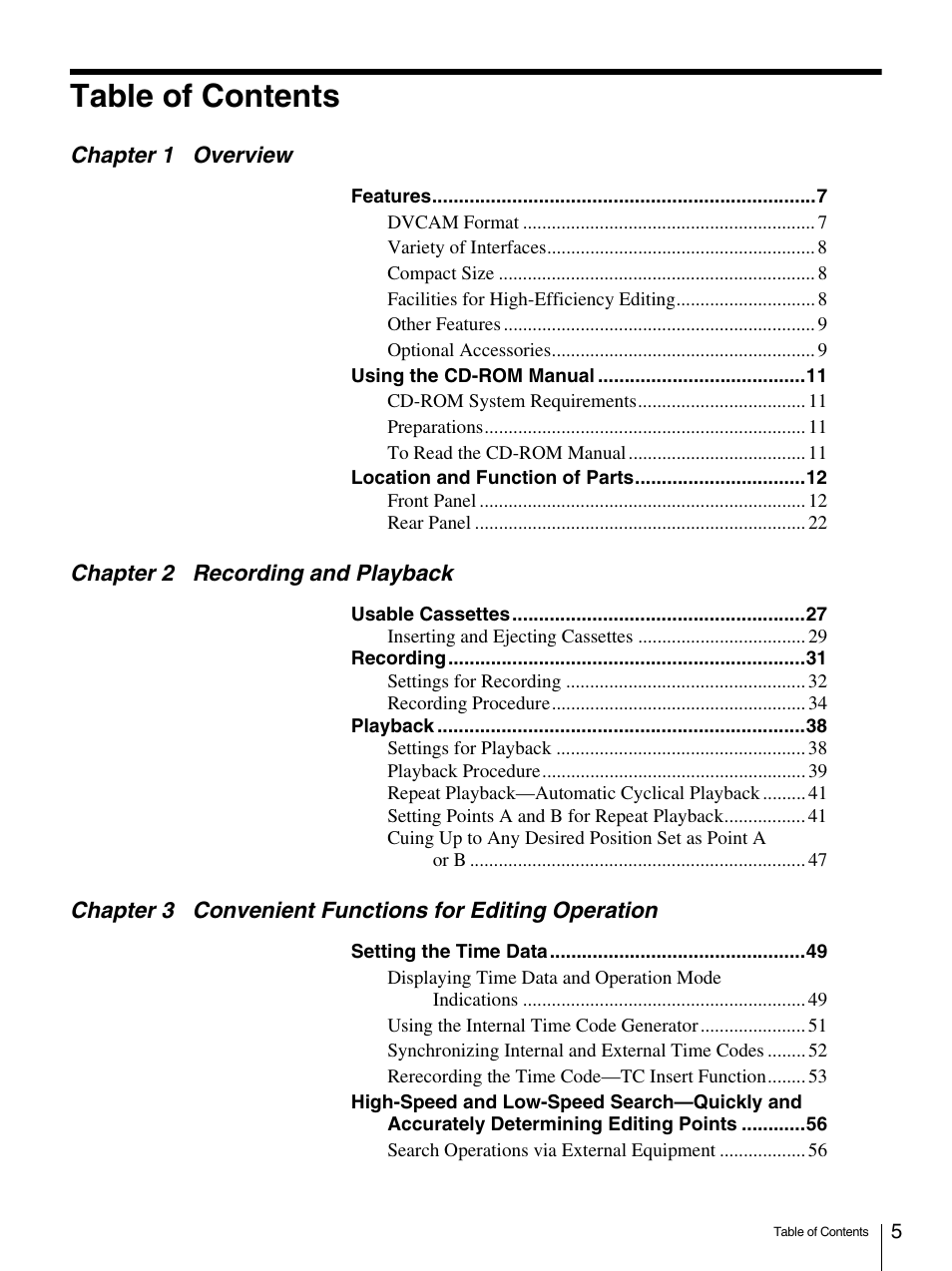 Sony 1500AP User Manual | Page 5 / 125