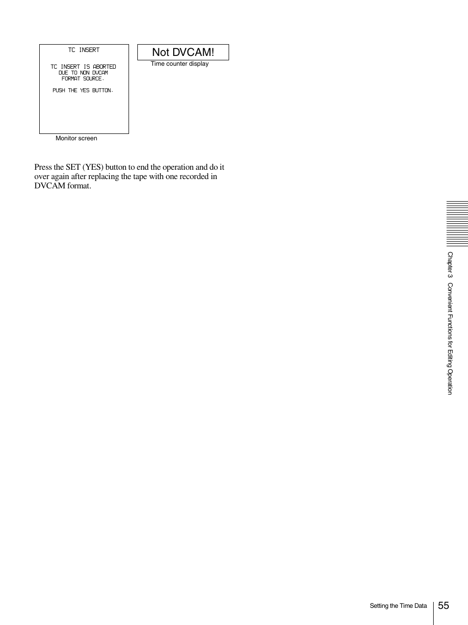 Not dvcam | Sony 1500AP User Manual | Page 55 / 125