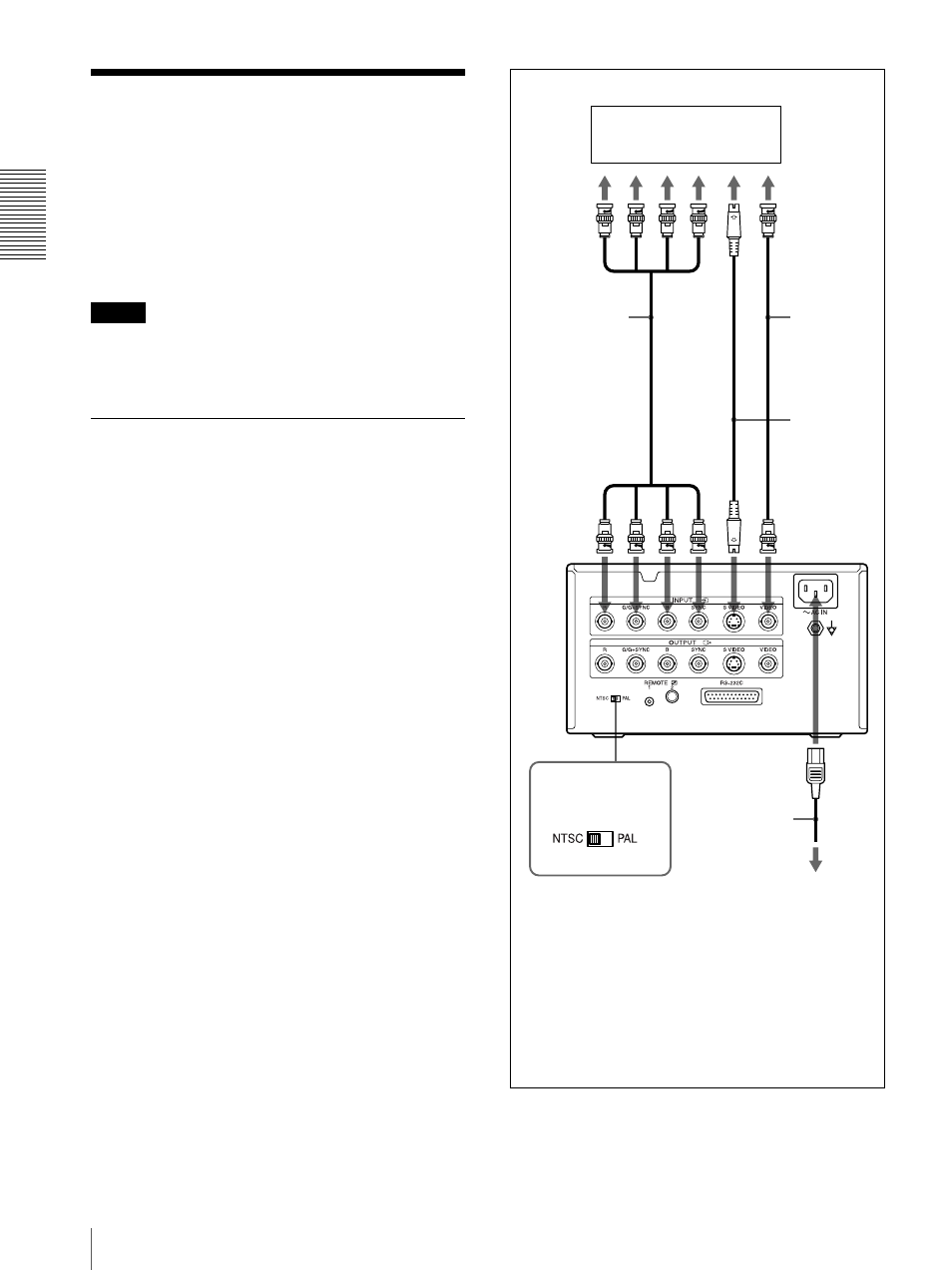 Connections, Connecting video equipment, S (10 | Or (10, 11, Or (10, L tv) selector (10 | Sony UP20 User Manual | Page 10 / 67